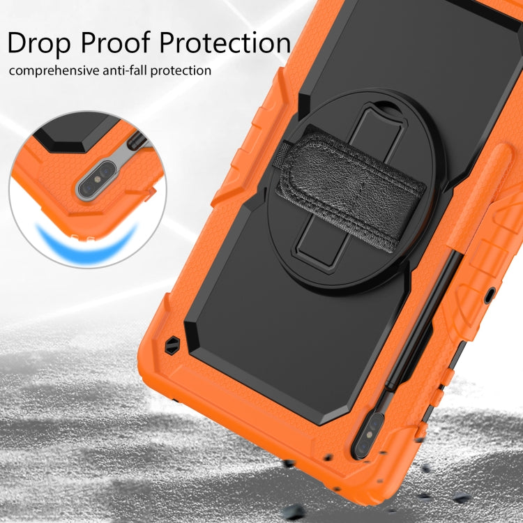 For Samsung Galaxy Tab S8+ 12.4 inch SM-X800 Silicone + PC Tablet Case(Orange+Black) - Galaxy Tab S8+ Cases by buy2fix | Online Shopping UK | buy2fix