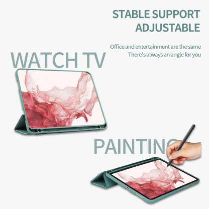 For Samsung Galaxy Tab S8+ / X800 3-folding Honeycomb TPU Smart Leather Tablet Case(Rose Red) by buy2fix