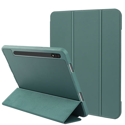 For Samsung Galaxy Tab S8 Ultra / X900 3-folding Honeycomb TPU Smart Leather Tablet Case(Green) by buy2fix