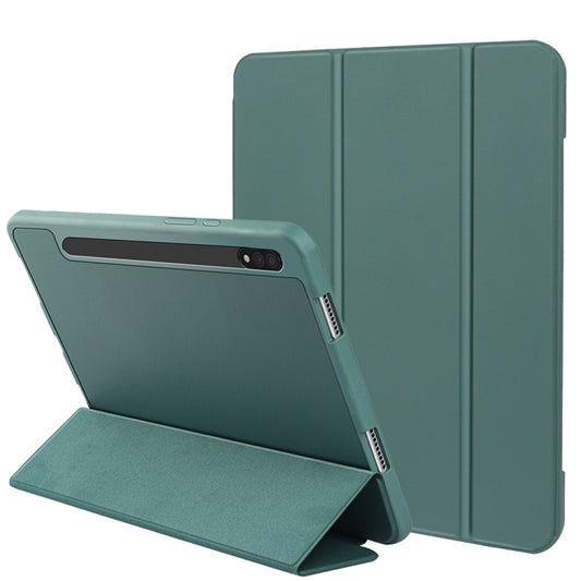 For Samsung Galaxy Tab S8 Ultra / X900 3-folding Honeycomb TPU Smart Leather Tablet Case(Green) by buy2fix