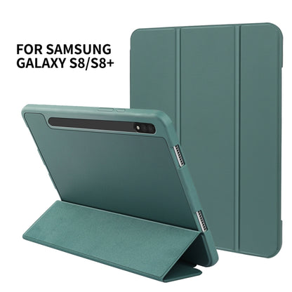 For Samsung Galaxy Tab S8 Ultra / X900 3-folding Honeycomb TPU Smart Leather Tablet Case(Green) by buy2fix