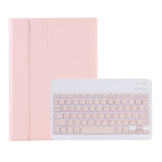 A08B Candy Color Bluetooth Keyboard Leather Case with Pen Slot For Samsung Galaxy Tab A8 10.5 2021 SM-X200 / SM-X205(Pink) by buy2fix