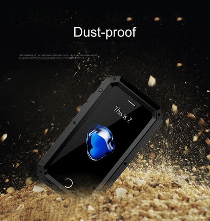 For iPhone SE 2022 / SE 2020 / 8 / 7 Triple-proof Silicone Zinc Alloy Case(Silver) - iPhone SE 2022 / 2020 / 8 / 7 Cases by buy2fix | Online Shopping UK | buy2fix