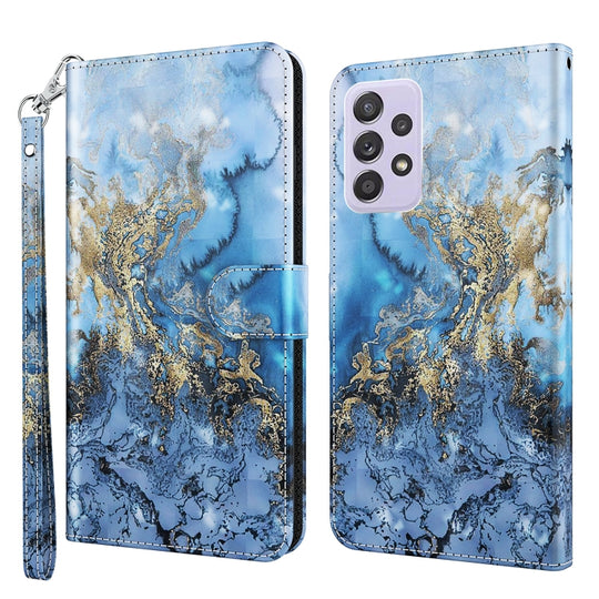 For Samsung Galaxy A23 3D Painting Pattern TPU + PU Leather Phone Case(Milky Way)