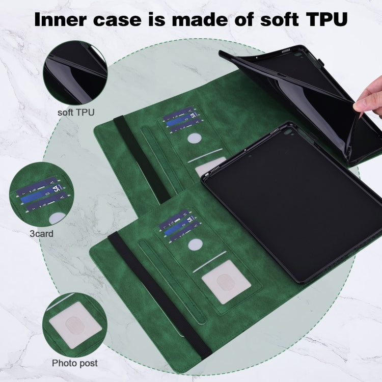 For Samsung Galaxy Tab S8 Embossed Butterfly Pattern Leather Tablet Case(Green) by buy2fix