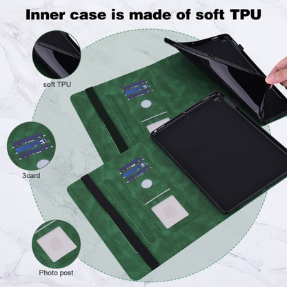 For Samsung Galaxy Tab S8 Embossed Butterfly Pattern Leather Tablet Case(Green) by buy2fix