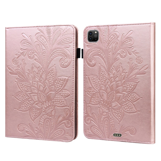 For iPad Pro 11 2022 / 2021 / Air 2020 10.9 Lace Flower Embossing Pattern Leather Tablet Case (Gold) - iPad Pro 11 (2022/2021) Cases by buy2fix | Online Shopping UK | buy2fix