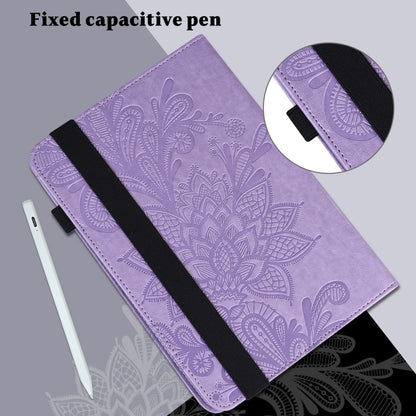 Lace Flower Embossing Pattern Leather Tablet Case For Samsung Galaxy Tab S8(Purple) by buy2fix