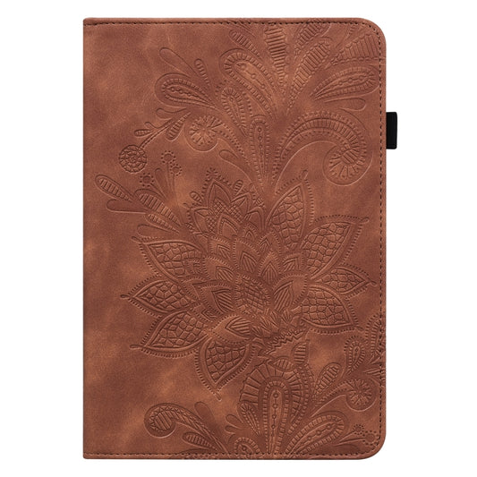 Lace Flower Embossing Pattern Leather Tablet Case For Samsung Galaxy Tab S8(Brown) by buy2fix