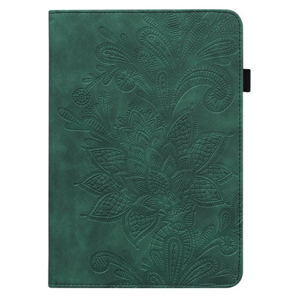 Lace Flower Embossing Pattern Leather Tablet Case For Samsung Galaxy Tab S8(Green) by buy2fix