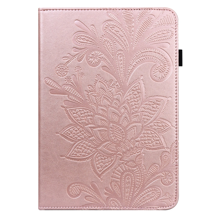Lace Flower Embossing Pattern Leather Tablet Case For Samsung Galaxy Tab S8(Gold) by buy2fix