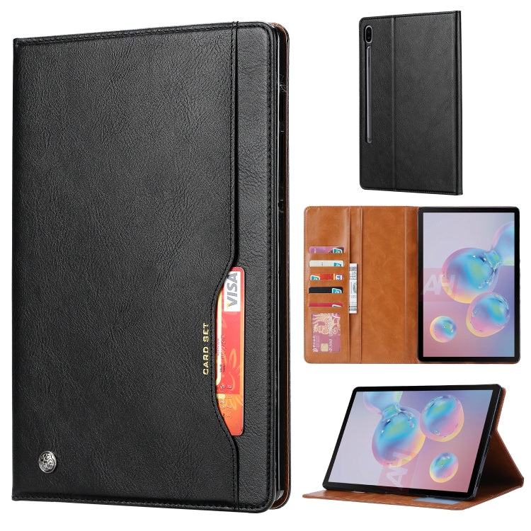 For Samsung Galaxy Tab S8+ X800 Knead Skin Texture Flip Tablet Leather Case(Black) by buy2fix
