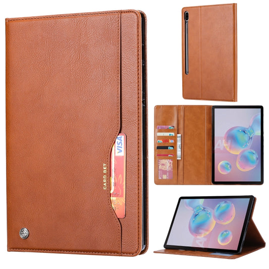 For Samsung Galaxy Tab S8+ X800 Knead Skin Texture Flip Tablet Leather Case(Brown) by buy2fix