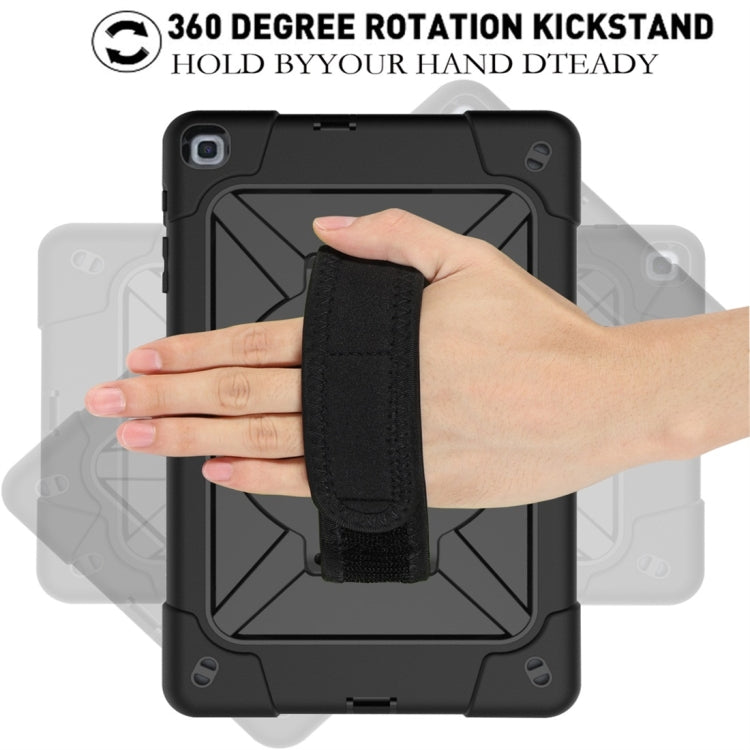 For Galaxy Tab A 8.0 (2019) T290 Contrast Color Silicone + PC Combination Case with Holder(Black) - Tab A 8.0 & S Pen (2019) P200/P205 by buy2fix | Online Shopping UK | buy2fix