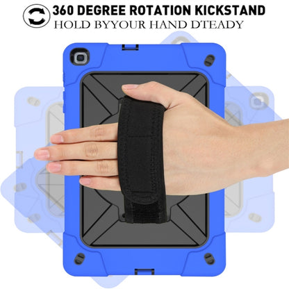 For Galaxy Tab A 8.0 (2019) T290 Contrast Color Silicone + PC Combination Case with Holder(Dark Blue + Black) - Tab A 8.0 & S Pen (2019) P200/P205 by buy2fix | Online Shopping UK | buy2fix