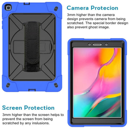 For Galaxy Tab A 8.0 (2019) T290 Contrast Color Silicone + PC Combination Case with Holder(Dark Blue + Black) - Tab A 8.0 & S Pen (2019) P200/P205 by buy2fix | Online Shopping UK | buy2fix