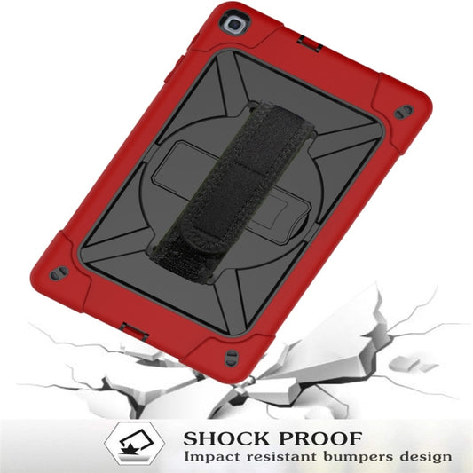 For Galaxy Tab A 8.0 (2019) T290 Contrast Color Silicone + PC Combination Case with Holder(Red + Black) - Tab A 8.0 & S Pen (2019) P200/P205 by buy2fix | Online Shopping UK | buy2fix