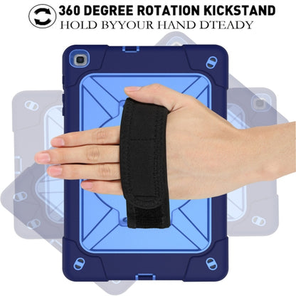 For Galaxy Tab A 8.0 (2019) T290 Contrast Color Silicone + PC Combination Case with Holder(Navy Blue + Blue) - Tab A 8.0 & S Pen (2019) P200/P205 by buy2fix | Online Shopping UK | buy2fix