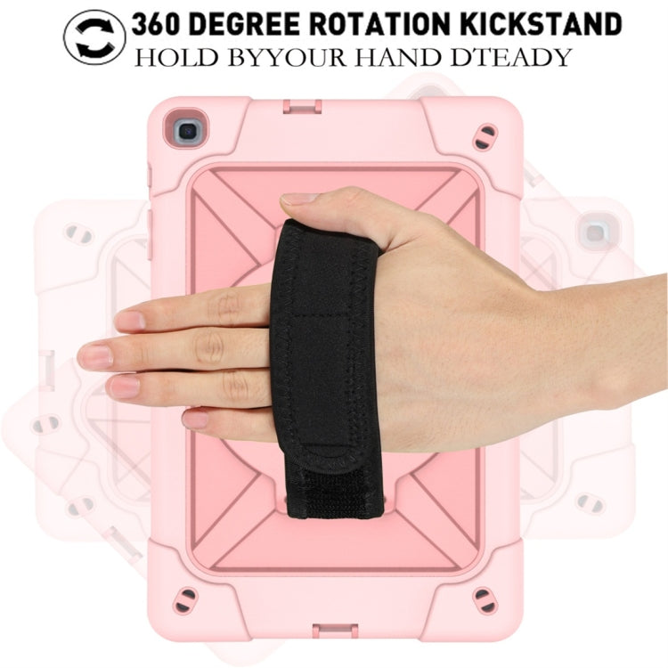 For Galaxy Tab A 8.0 (2019) T290 Contrast Color Silicone + PC Combination Case with Holder(Rose Gold) - Tab A 8.0 & S Pen (2019) P200/P205 by buy2fix | Online Shopping UK | buy2fix