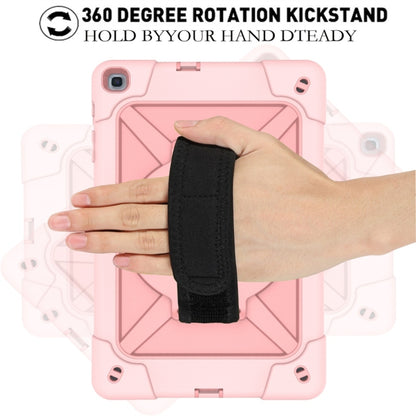 For Galaxy Tab A 8.0 (2019) T290 Contrast Color Silicone + PC Combination Case with Holder(Rose Gold) - Tab A 8.0 & S Pen (2019) P200/P205 by buy2fix | Online Shopping UK | buy2fix