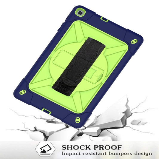 For Galaxy Tab A 8.0 (2019) T290 Contrast Color Silicone + PC Combination Case with Holder(Navy Blue + Olivine) - Tab A 8.0 & S Pen (2019) P200/P205 by buy2fix | Online Shopping UK | buy2fix