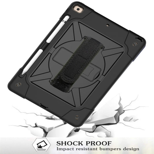 For iPad 10.2 Contrast Color Silicone + PC Combination Case with Holder(Black) - iPad 10.2 Cases by buy2fix | Online Shopping UK | buy2fix