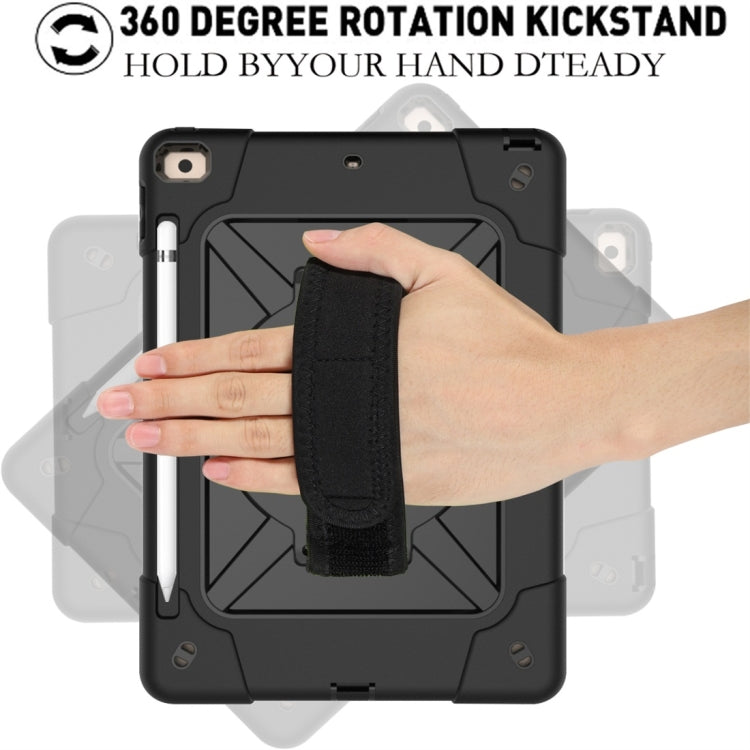 For iPad 10.2 Contrast Color Silicone + PC Combination Case with Holder(Black) - iPad 10.2 Cases by buy2fix | Online Shopping UK | buy2fix
