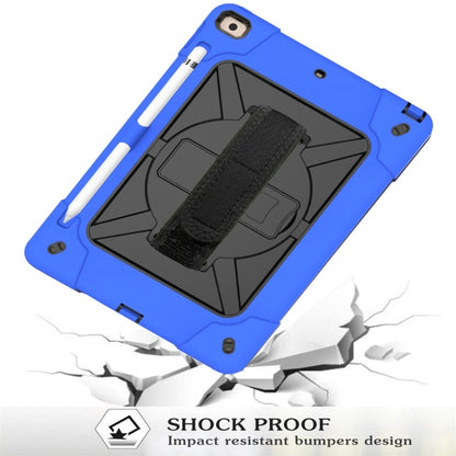 For iPad 10.2 Contrast Color Silicone + PC Combination Case with Holder(Dark Blue + Black) - iPad 10.2 Cases by buy2fix | Online Shopping UK | buy2fix