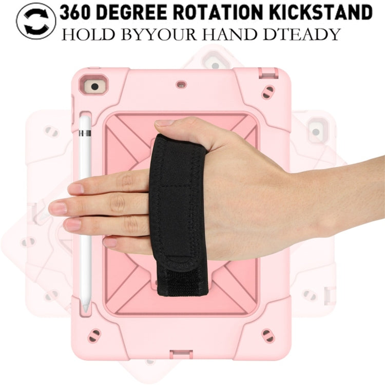 For iPad 10.2 Contrast Color Silicone + PC Combination Case with Holder(Rose Gold) - iPad 10.2 Cases by buy2fix | Online Shopping UK | buy2fix
