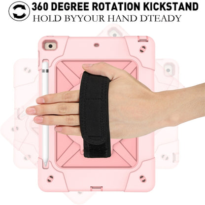 For iPad 10.2 Contrast Color Silicone + PC Combination Case with Holder(Rose Gold) - iPad 10.2 Cases by buy2fix | Online Shopping UK | buy2fix