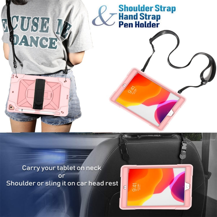 For iPad 10.2 Contrast Color Silicone + PC Combination Case with Holder(Rose Gold) - iPad 10.2 Cases by buy2fix | Online Shopping UK | buy2fix