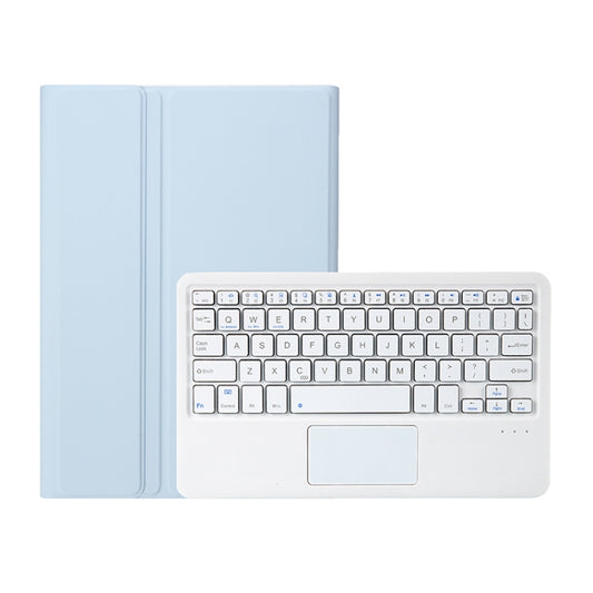 A08-A Candy Color Bluetooth Keyboard Leather Case with Touchpad For Samsung Galaxy Tab A8 2021 SM-X205 / SM-X200(White Ice) by buy2fix