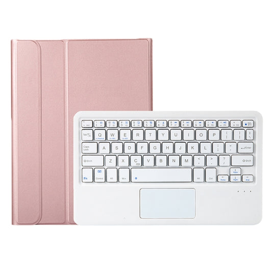 A08B-A Bluetooth Keyboard Leather Case with Pen Slot & Touchpad For Samsung Galaxy Tab A8 2021 SM-X205 / SM-X200(Rose Gold) by buy2fix