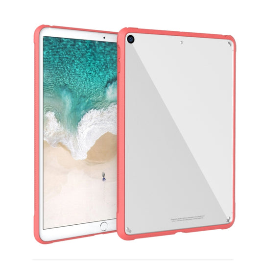 For iPad 10.2 inch 2021 / 2019 PC+TPU Transparent Shockproof Tablet Case(Red) - iPad 10.2 Cases by buy2fix | Online Shopping UK | buy2fix