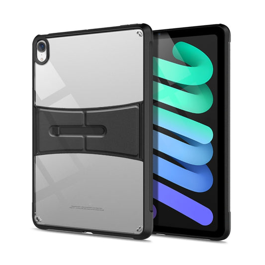 For iPad mini 2024 / mini 6 PC+TPU Transparent Holder Tablet Case(Black) - iPad mini 6 Cases by buy2fix | Online Shopping UK | buy2fix