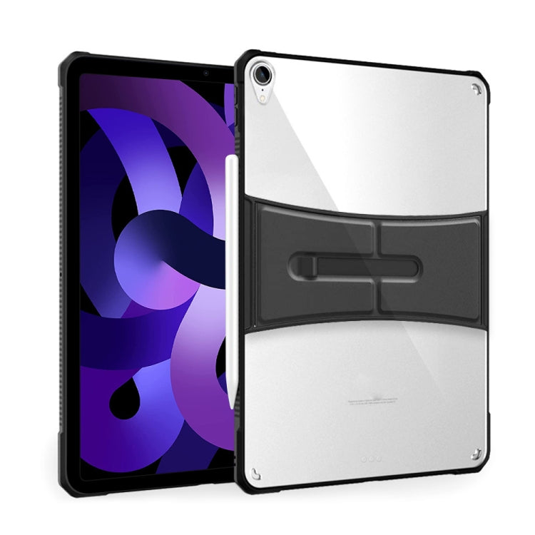 PC+TPU Transparent Holder Tablet Case For iPad Air 2022 / 2020(Black) - iPad Air (2022) / (2020) 10.9 Cases by buy2fix | Online Shopping UK | buy2fix