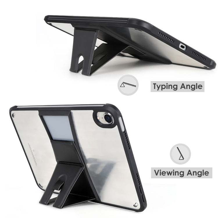 PC+TPU Transparent Holder Tablet Case For iPad Air 2022 / 2020(Black) - iPad Air (2022) / (2020) 10.9 Cases by buy2fix | Online Shopping UK | buy2fix