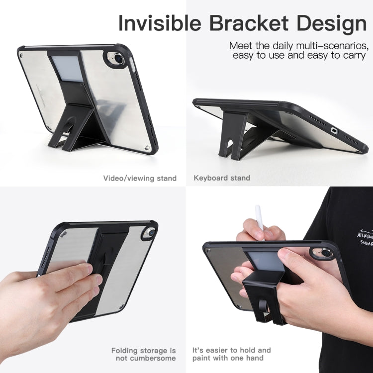 PC+TPU Transparent Holder Tablet Case For iPad Air 2022 / 2020(Black) - iPad Air (2022) / (2020) 10.9 Cases by buy2fix | Online Shopping UK | buy2fix