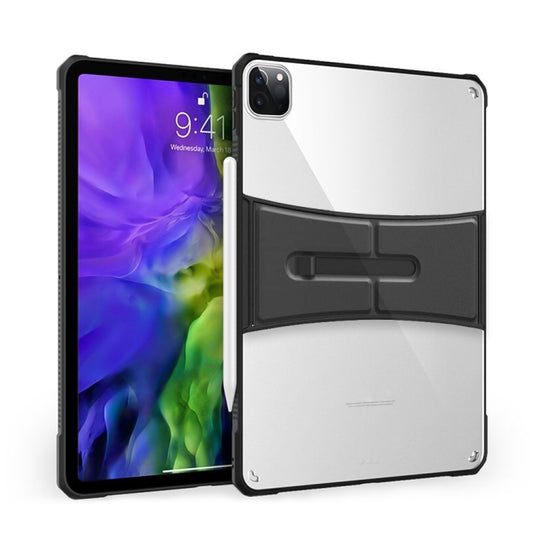 For iPad Pro 11 2022 / 2021 PC+TPU Transparent Holder Tablet Case(Black) - iPad Pro 11 (2022/2021) Cases by buy2fix | Online Shopping UK | buy2fix