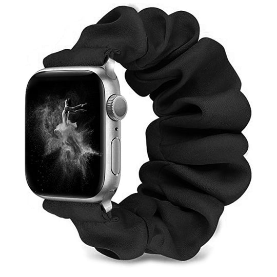 Single Loop Elasticity Watch Band For Apple Watch Series 9&8&7 41mm / SE 3&SE 2&6&SE&5&4 40mm / 3&2&1 38mm(Black)