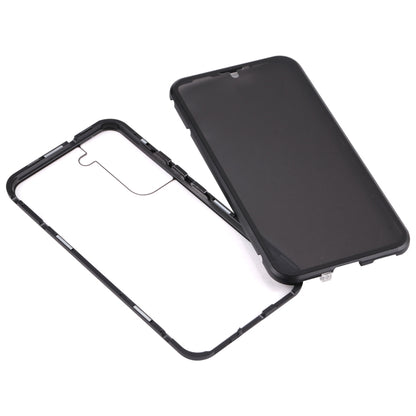 For Samsung Galaxy S22 5G Anti-peeping Magnetic Double-sided Tempered Glass Phone Case(Black) - Galaxy S22 5G Cases by buy2fix | Online Shopping UK | buy2fix