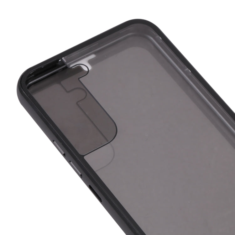 For Samsung Galaxy S22 5G Anti-peeping Magnetic Double-sided Tempered Glass Phone Case(Black) - Galaxy S22 5G Cases by buy2fix | Online Shopping UK | buy2fix