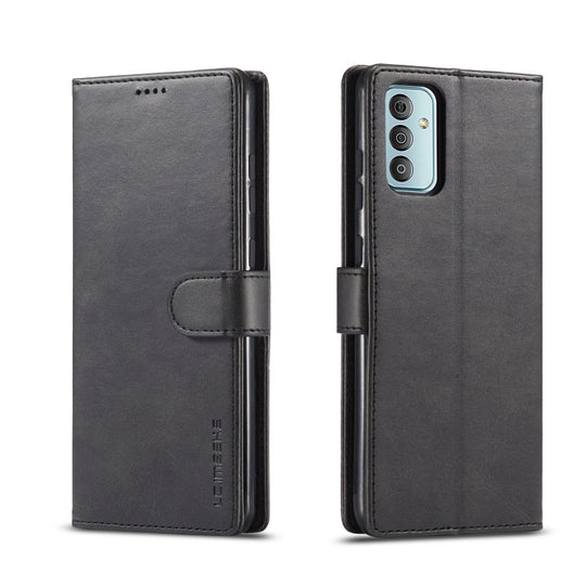 For Samsung Galaxy A23 5G LC.IMEEKE Calf Texture Leather Phone Case(Black)