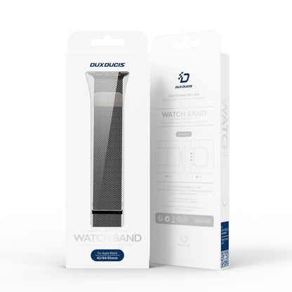 DUX DUCIS Milanese Watchband For Apple Watch Series 9&8&7 41mm / SE 3&SE 2&6&SE&5&4 40mm / 3&2&1 38mm(Gun Grey) by DUX DUCIS