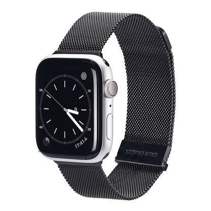 DUX DUCIS Milanese Watchband For Apple Watch Series 9&8&7 45mm / SE 3&SE 2&6&SE&5&4 44mm / 3&2&1 42mm(Black) by DUX DUCIS