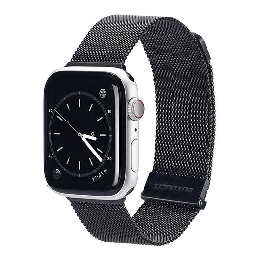 DUX DUCIS Milanese Watchband For Apple Watch Series 9&8&7 45mm / SE 3&SE 2&6&SE&5&4 44mm / 3&2&1 42mm(Black) by DUX DUCIS