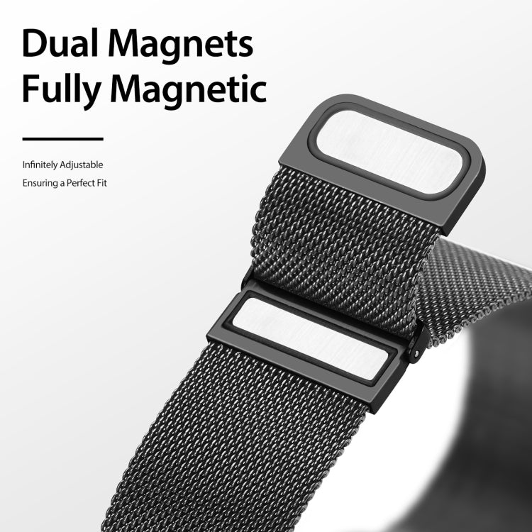 DUX DUCIS Milanese Watchband For Apple Watch Series 9&8&7 45mm / SE 3&SE 2&6&SE&5&4 44mm / 3&2&1 42mm(Black) by DUX DUCIS