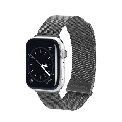 DUX DUCIS Milanese Watchband For Apple Watch Series 9&8&7 45mm / SE 3&SE 2&6&SE&5&4 44mm / 3&2&1 42mm(Gun Grey) by DUX DUCIS