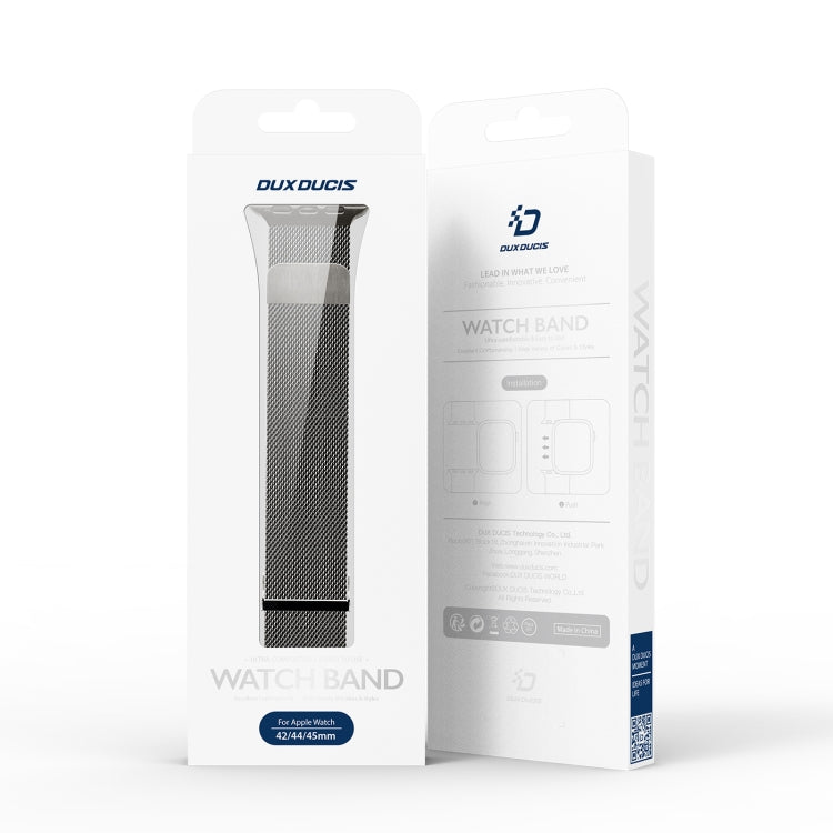 DUX DUCIS Milanese Watchband For Apple Watch Series 9&8&7 45mm / SE 3&SE 2&6&SE&5&4 44mm / 3&2&1 42mm(Gun Grey) by DUX DUCIS