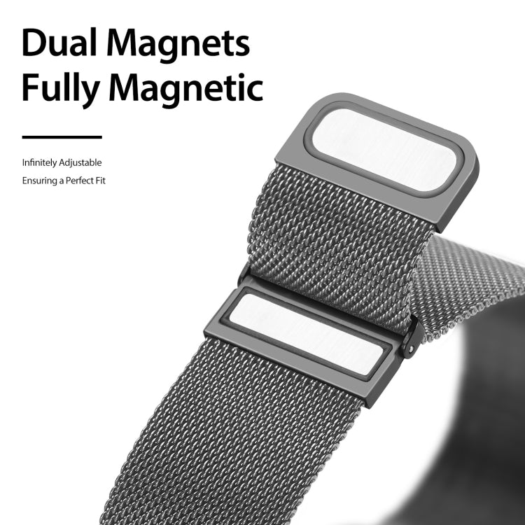 DUX DUCIS Milanese Watch Band For Apple Watch Series 9&8&7 45mm / SE 3&SE 2&6&SE&5&4 44mm / 3&2&1 42mm(Grey) by DUX DUCIS